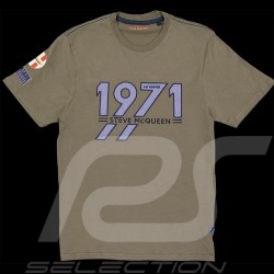 T-Shirt Steve McQueen Le Mans 1971 Khakigrün SQ222TSM13-324 - Herren