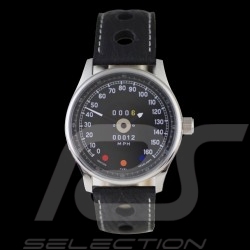 Jaguar E-Type speedometer Watch chrome case / chrome dial / white numbers