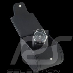 Montre compteur de vitesse Jaguar Type E boitier chrome / fond noir / chiffres blancs