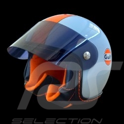 Mini-Helm Gulf Le Mans 1967-1975 Blau / Orange 1/2 Maßtab