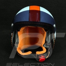 Mini helmet Gulf Le Mans 1967-1975 Blue / Orange 1/2 Scale