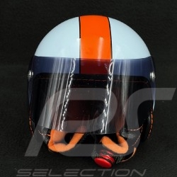 Mini helmet Gulf Le Mans 1967-1975 Blue / Orange 1/2 Scale