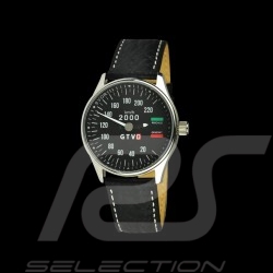 Alfa Romeo 2000 GTV Tachometer Uhr Chrom Gehause / schwarz Hintergrund / weiße Zahlen