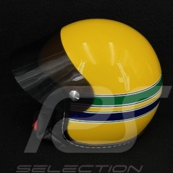 Mini-Helm Ayrton Senna F1 McLaren 1988-1993 Gelb 1/2 Maßtab