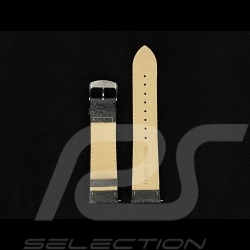 Watch Band Grained Leather Black / Red Stitching - Steel buckle Watch Band Grained Leather Black / Red Stitching - Steel buckle
