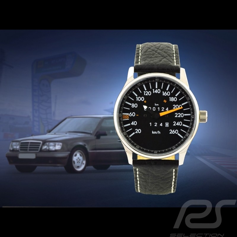 Mercedes-Benz W124 260 km/h speedometer Watch chrome case / chrome dial / white numbers