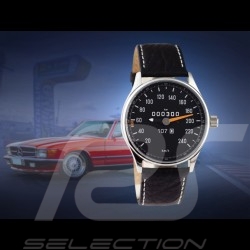 Mercedes-Benz 300 SL W107 Tachometer Uhr Chrom Gehause / schwarz Hintergrund / weiße Zahlen