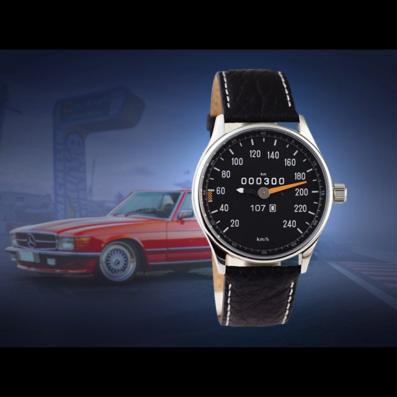 Mercedes-Benz 300 SL W107 speedometer Watch chrome case / chrome