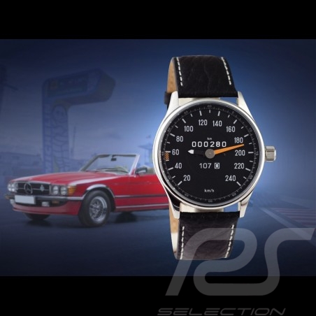Mercedes-Benz 280 SL W107 speedometer Watch chrome case / chrome dial / white numbers