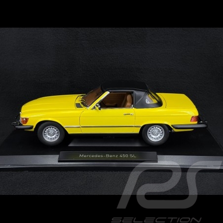 Mercedes-Benz 450 SL US Version 1979 Gelb "Hart aber Herzlich" 1/18 Norev 183727