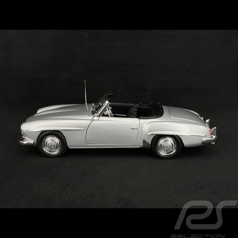 Mercedes-Benz 190 SL W121 Cabriolet 1955 Silver 1/18 Minichamps 100037031 Mercedes-Benz 190 SL W121 Cabriolet 1955 Silver 1/18 Minichamps 100037031
