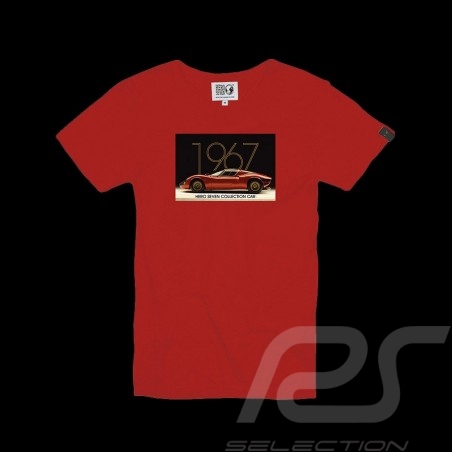 T-Shirt Alfa Romeo Tipo 33 1967 Rot Hero Seven - Herren