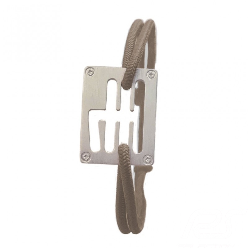 Bracelet Stradale Gearbox finition Argent cordon de couleur Beige Cachemire Made in France