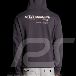 Sweatshirt Hoodie Steve McQueen Chrono 12h Sebring 1970 Dark Grey Hero Seven - men