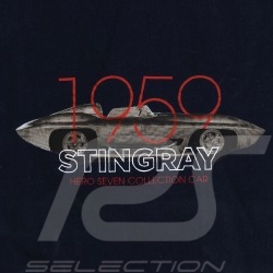 T-shirt 1959 Corvette Stingray Racer Lange Ärmel Marineblau Hero Seven - Herren