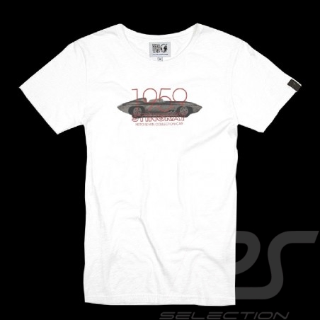 T-shirt 1959 Corvette Stingray Racer Weiß Hero Seven - Herren