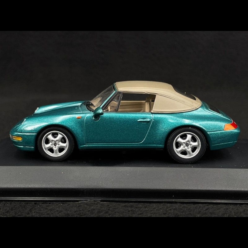 Porsche 911 Carrera 2 Cabriolet 1994 Turquoise metallic type 993 1/43  Minichamps 430063040