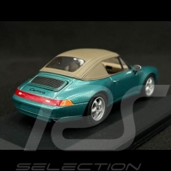 Porsche 911 Carrera 2 Cabriolet 1994 Turquoise métallisé type 993 1/43 Minichamps 430063040