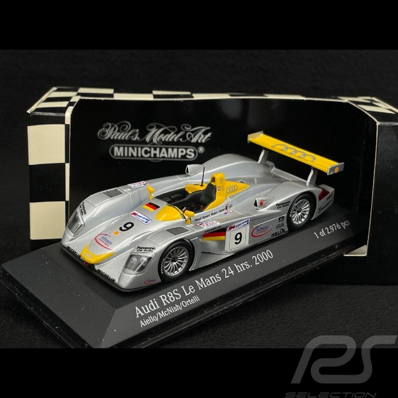 Audi R8S LMP900 n° 9 24h Le Mans 2000 Audi Sport Team Joest 1/43 Minichamps  430000909