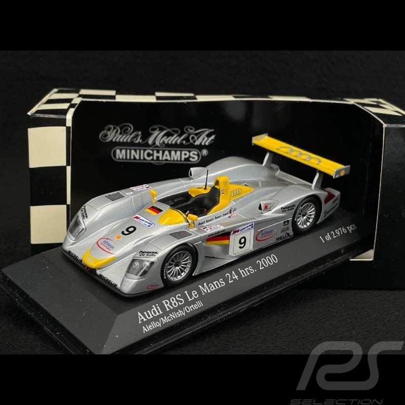 Audi R8S LMP900 Nr 9 24h Le Mans 2000 Audi Sport Team Joest 1/43 Minichamps 430000909