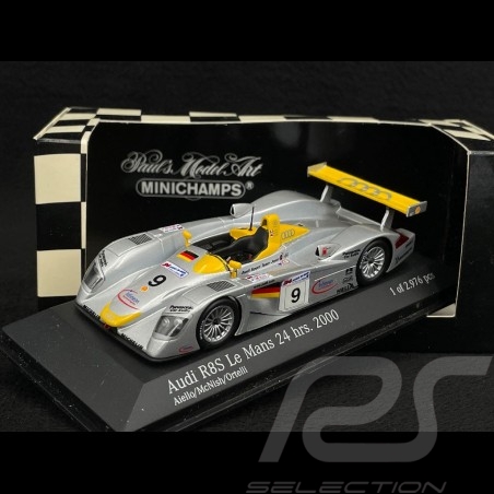 Audi R8S LMP900 n° 9 24h Le Mans 2000 Audi Sport Team Joest 1/43 Minichamps 430000909