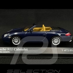 Porsche 911 Cabriolet Type 996 2001 Bleu Lapis Métallique 1/43 Minichamps 400061030