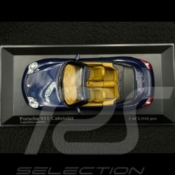 Porsche 911 Cabriolet Type 996 2001 Bleu Lapis Métallique 1/43 Minichamps 400061030