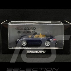 Porsche 911 Cabriolet Type 996 2001 Bleu Lapis Métallique 1/43 Minichamps 400061030