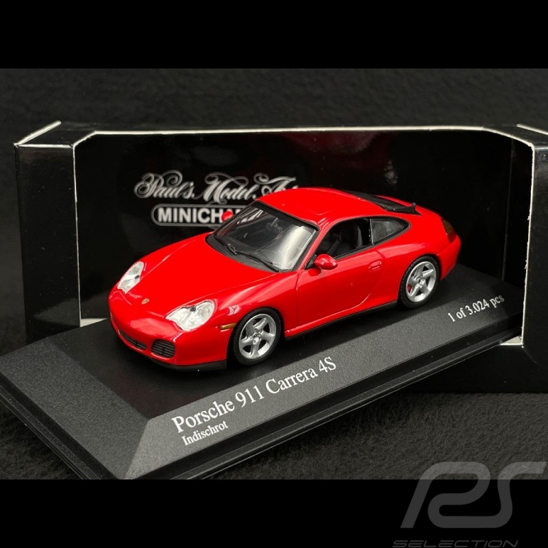 Porsche 911 type 996 Carrera 4S Coupé 2001 indischrot 1/43 Minichamps 400061072