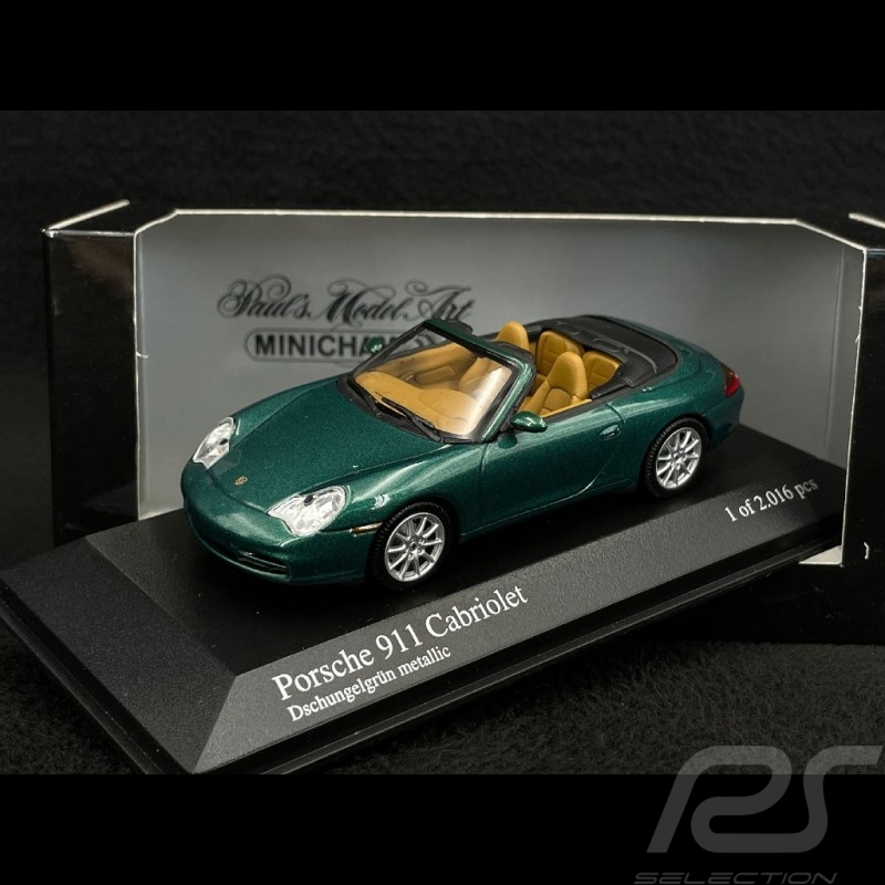 Porsche 911 Cabriolet Type 996 2001 Jungle Green Metallic 1/43 Minichamps 400061032