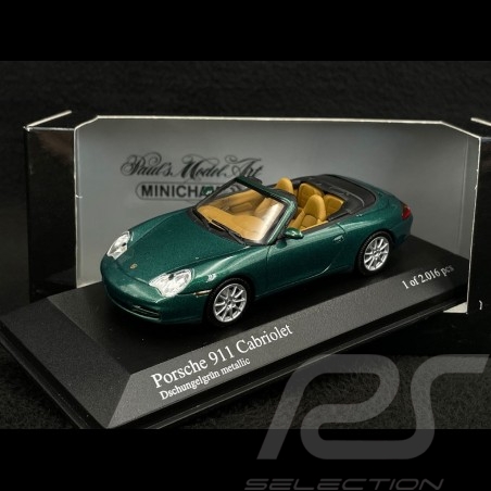 Porsche 911 Cabriolet Type 996 2001 Dschungelgrün Metallic 1/43 Minichamps 400061032