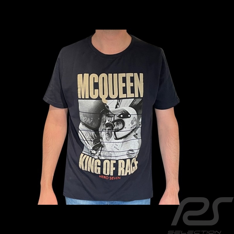 T-shirt Steve McQueen King of Race Face to Face Dunkelblau Hero Seven - herren T-shirt Steve McQueen King of Race Face to Face Dunkelblau Hero Seven - herren