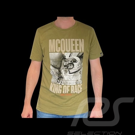 T-shirt Steve McQueen King of Race Face to Face Olivgrün Hero Seven - herren
