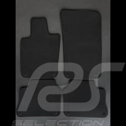 Floor Mats Porsche Panamera Black - LUXE Quality - with piping