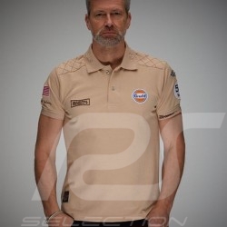 Polo Gulf Racing Steve McQueen Le Mans n°50 beige sable - homme