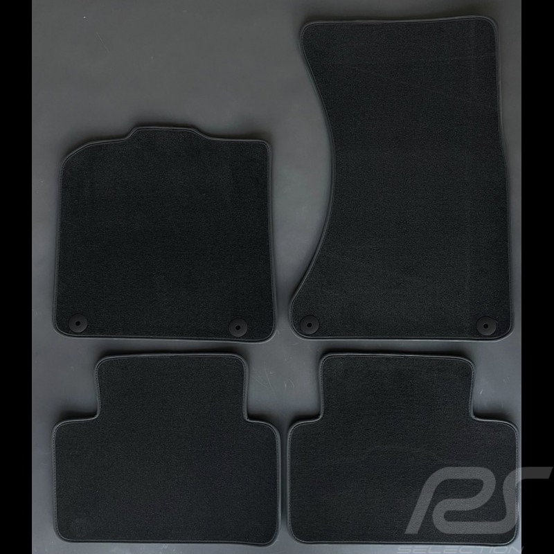 Tapis Porsche Macan Noir - Qualité LUXE - avec passepoil