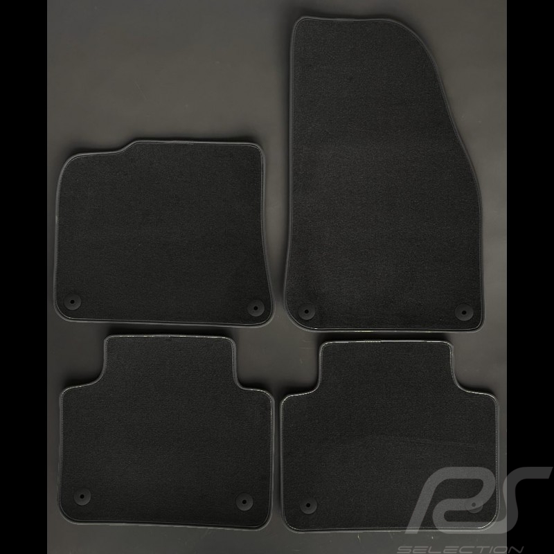 Tapis Porsche Cayenne III après 2017 Noir - Qualité PREMIUM - avec passepoil