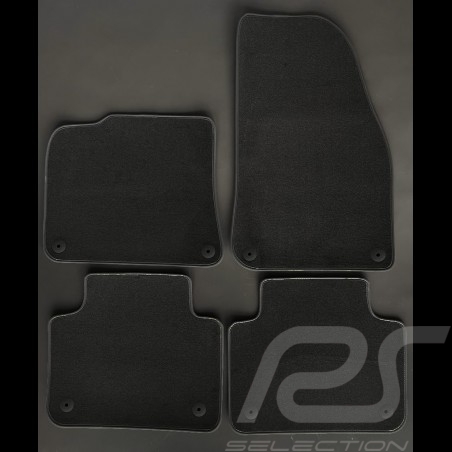 Floor Mats Porsche Cayenne III after 2017 Black - PREMIUM Quality - with piping