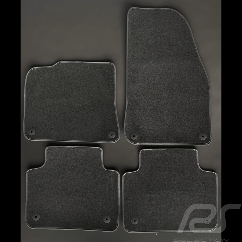 Floor Mats Porsche Cayenne III after 2017 Anthracite Grey - PREMIUM Quality - with piping