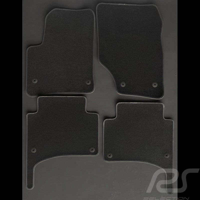 Tapis Porsche Cayenne I 9PA 2002-2007 Noir - Qualité LUXE - avec passepoil