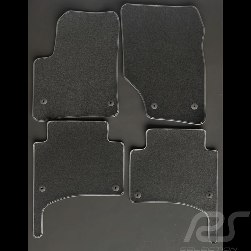 Tapis Porsche Cayenne I 9PA 2002-2007 Gris Anthracite - Qualité PREMIUM - avec passepoil