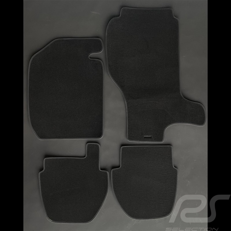 Floor Mats Porsche 911 G excluding 1983 4-pieces Black - PREMIUM Quality - with piping