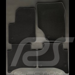 Floor Mats Porsche Cayenne I Facelift 11/2007-2010 Black - PREMIUM Quality - with piping