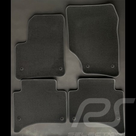 Floor Mats Porsche Cayenne I Facelift 11/2007-2010 Anthracite Grey - LUXE Quality - with piping