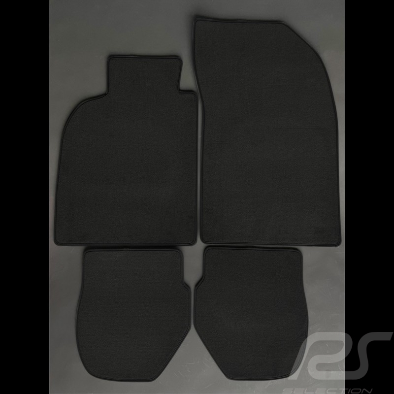 Floor Mats Porsche 993 Coupe & Cabrio Black - PREMIUM Quality - with piping