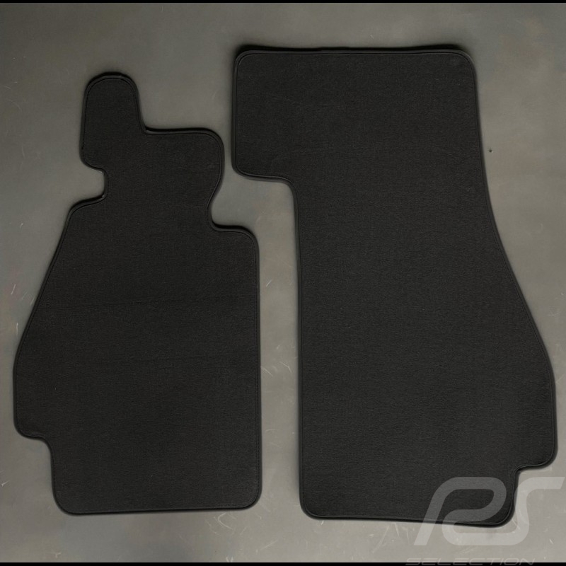 Floor Mats Porsche 356 Black - LUXE Quality - with piping