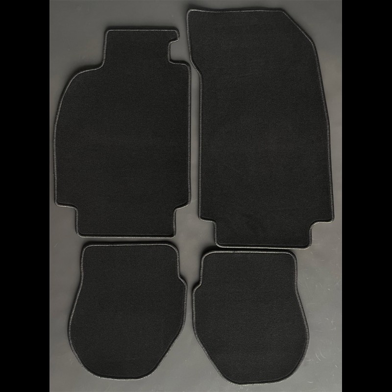 4-teilige Leder Auto Fußmatten Für Porsche 992 Carrera S (2018-2024) - Schwarz, Wasserdicht