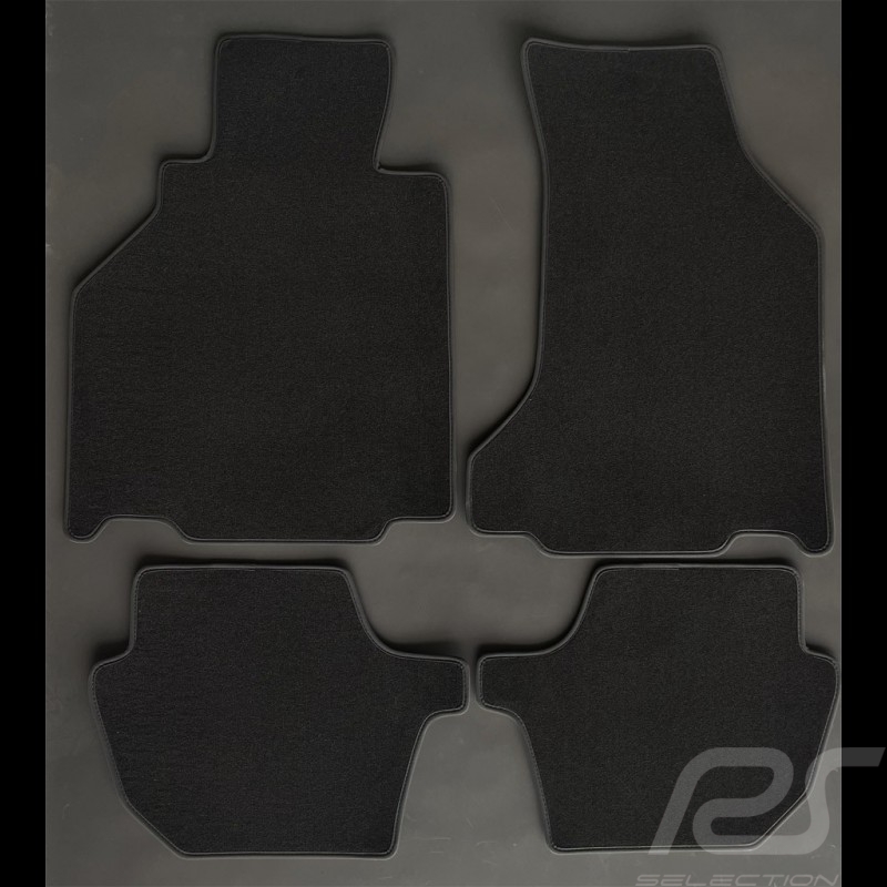 Tapis Porsche 996 avec système Bose Noir - Qualité PREMIUM - avec passepoil