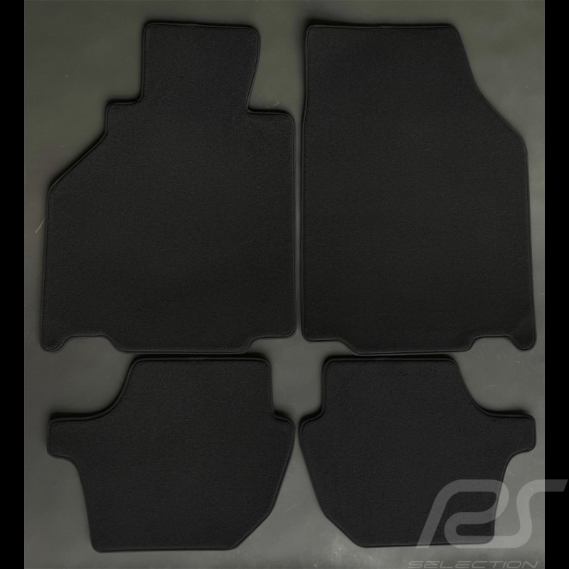 Fußmatten Porsche 996 ohne Bose System Schwarz - LUXE Qualität - mit Keder