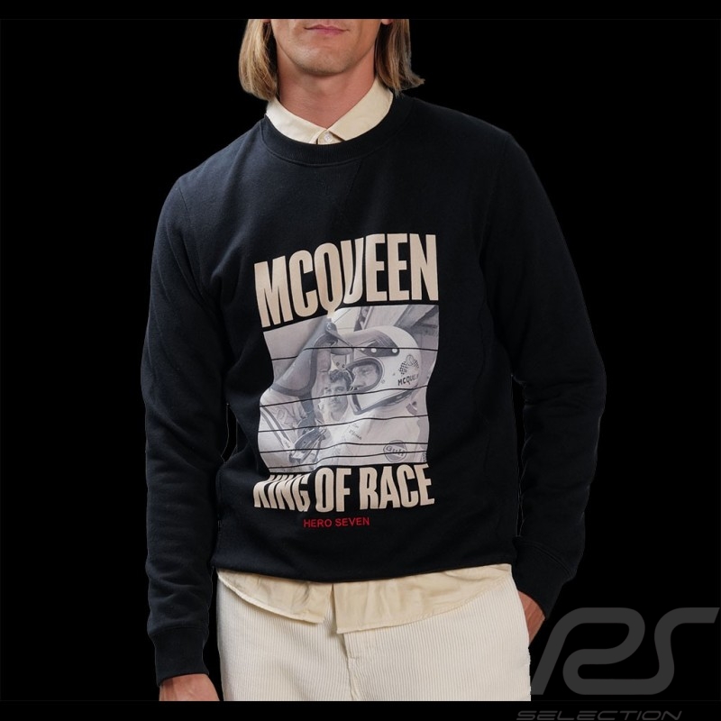 Pullover Steve McQueen King of Race Face to Face Schwarz Hero Seven - herren Pullover Steve McQueen King of Race Face to Face Schwarz Hero Seven - herren
